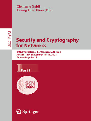 cover image of Security and Cryptography for Networks